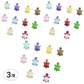 Funny Nail Cute Turtle Parts 60p Set MIX, 3 Pieces, Mixed Colors / 퍼니네일 귀여운 거북이 파츠 60p 세트 MIX, 3개, 혼합색상