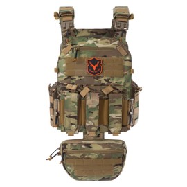 Tuxapo Tactical Molle Vest for Big Men with Quick Release Front Pouch Set Heavy-Duty Detachable and Reassembleable Gear