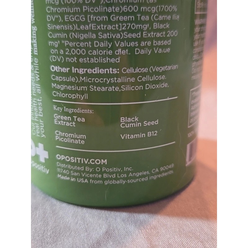 Opositiv MOTO Metabolism Boosting Capsule Energy Curb Cravings 60 Vegan