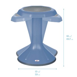 ECR4Kids ACE Active Core Engagement Wobble Stool, 18-Inch Seat Height, Flexible Seating, Powder Blue