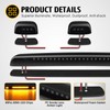Partsam 3Pcs Smoked Lens Amber Cab Marker Lights Replacement for
