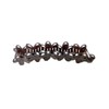 No Slip Banana Clip Flower Matte Black (Smoky Beige)