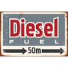 DekoNo7 Tin Sign 30 x 20 cm Vintage Sign Diesel