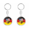 daged Saarland Germany Key Fob Metal Key Ring 3D Effect