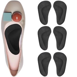 SHSHbuy Senkfuß Plattfuß Einlagen,3 Paar Gel-Fußgewölbe Einlegesohlen,Gel Arch Support Einlegesohlen für Fußdruck und Fußschmerzlinderung,Korrektur Bogen Pads
