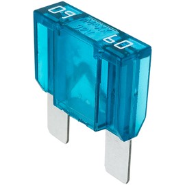 Tecside 60 A Car Maxi Fuse, 1 Piece, 29 mm Plug Fuse for Power Thief and Fuse Holder, 12 V, 24 V, 32 V Blade Fuse for Car, Boat, Motorcycle, Motorhome, Scooter, iMaXX maxiOTO F9060 Blue