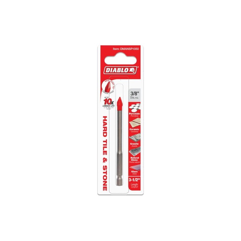Diablo Hard Tile & Stone Carbide Tipped Drill Bit -