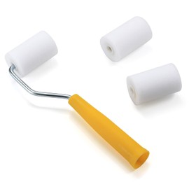 Foam Paint Roller, 2 Inch Mini Paint Roller Kit with High-Density Foam Roller Refills *6, Paint Tray, and Roller Handle, Small Sponge Paint Roller for Touch-ups and Smooth Finishes