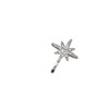 Cimenexe Punk Crystal Northstar Nose Ring Silver CZ Star Non
