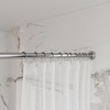 Naiture 60" Heavy-Duty Straight Shower Curtain Rod, Rustproof Stainless Steel