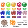 50 Pieces Dice Set 6 Sided 10 Colours Spot Dices