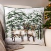Furn. Classic Reindeer Velvet Piped Cushion Cover