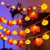 Auxtoo - Halloween Cuerda De Luz 6m 40led Calabaza Hoja