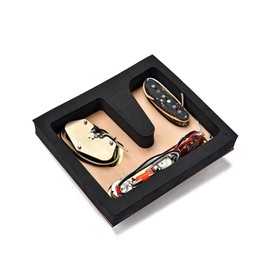 Ogdni 6 Strings Saddle Bridge Plate, 3 Way Switch Control Plate Guitar Neck Pickup Set for Telecaster Electric Guitars Replacement Gold