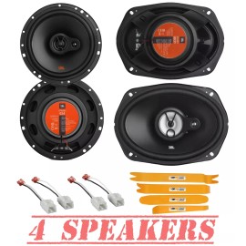 JBL Stage Front & Rear Door Speakers Upgrade for 2002-2008 Dodge RAM 1500,2500