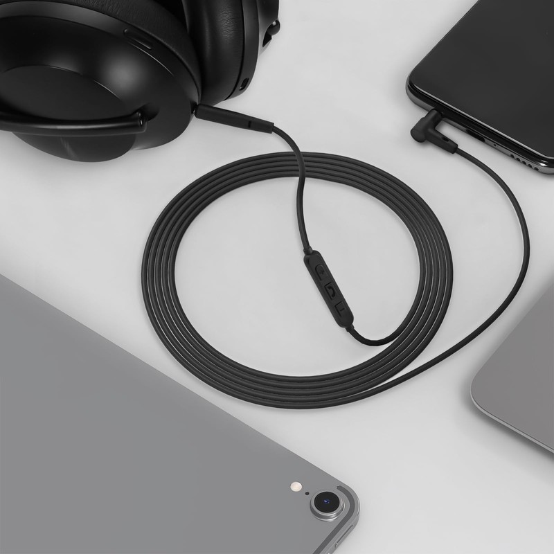 Geekria Cable de audio con micrófono compatible con Bose 700,