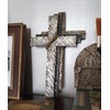 Eagrafts Rustic Decorative Layered Wood Texture Resin Wall Cross, Home