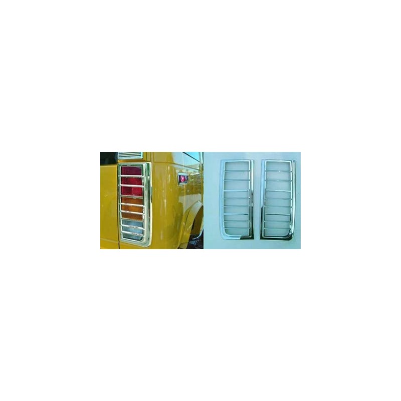 Avanzato Chrome Taillight Bezel Guard Trim Cover 2 Pc Set