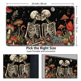 MTG Playmat,Game Play Mat for MTG TCG 24 x 14 inches Cards Game Playmats,Trading Card Game Stitched Play Mats Commander Deck Gaming Desk Mat Card Gameplay Mats-Kiss Skull
