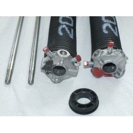 SS Pair of 207 X 1 3/4" X 21" - 33" Garage Door Torsion Springs with Winding Bars (27")
