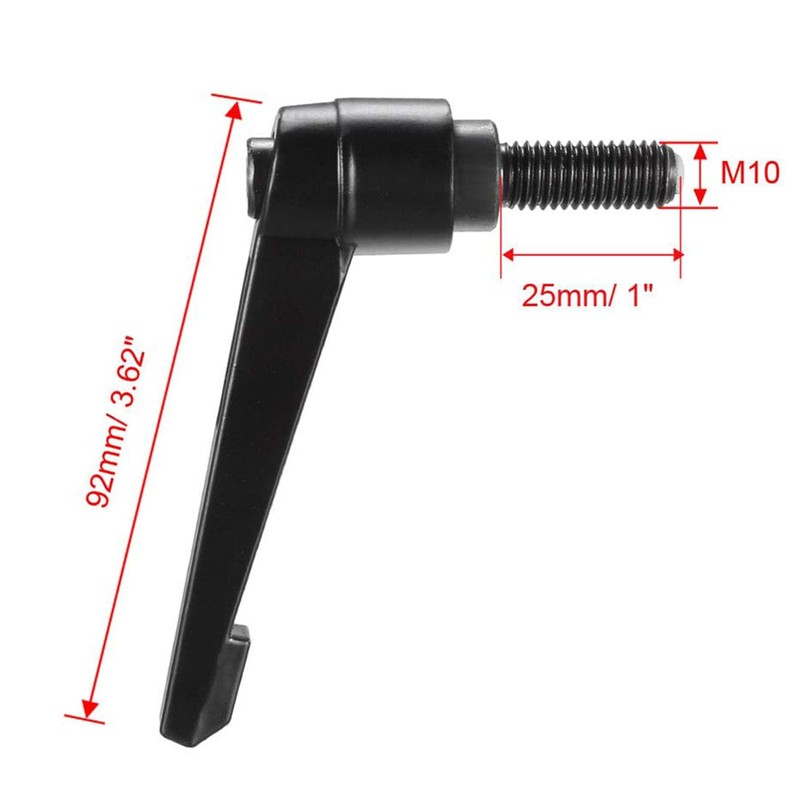TA-VIGOR 3Pcs Adjustable Clamping Lever Handles, M10 x 25mm Locking