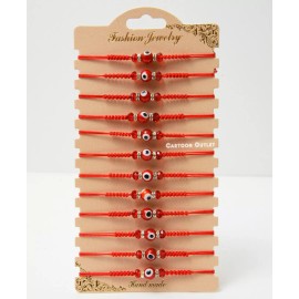 Handmade 12 Evil Eye Kids Protection String Bracelet Pulsera Ninos Mal De Ojo Red String
