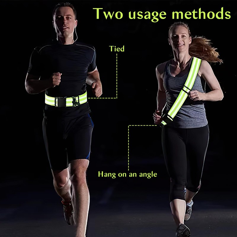 SULIVES Reflective Running Gear Set, High Vis Straps & 4Pcs
