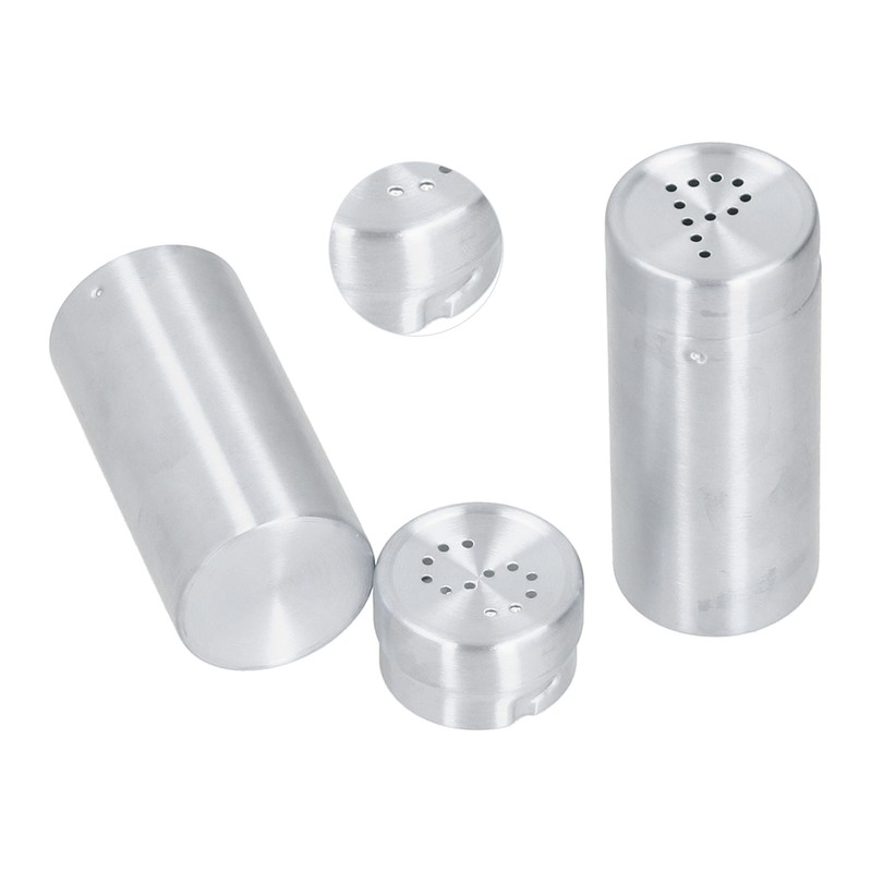2pcs Spice Jar Stainless Steel Seasoning Bottle Salt and Pepper