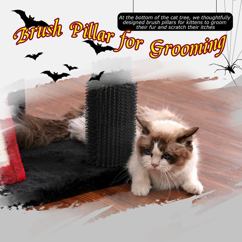 Hey-brother Gothic Cat Tree, 98.4-110.2 Inches Floor to Ceiling Cat