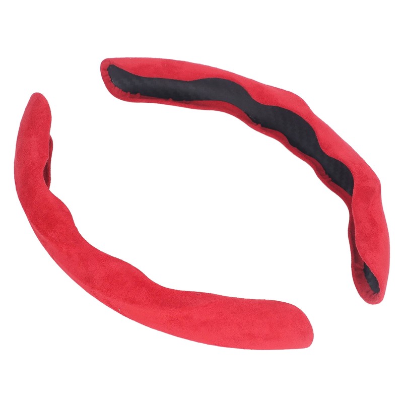 2PCs Car Steering Wheel Cover Segmented Protector Anti Skid Replacement