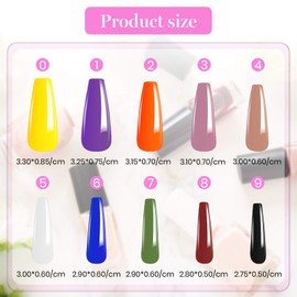 1000PCS Ballerina Coffin False Nails, EBANKU Colorful Long Coffin Fake Nails Acrylic Extension Nails Coffin Nail Tips Full Cover Fake Nails for Nail Art Manicure Salon Home Women & Girls(10 Colors)