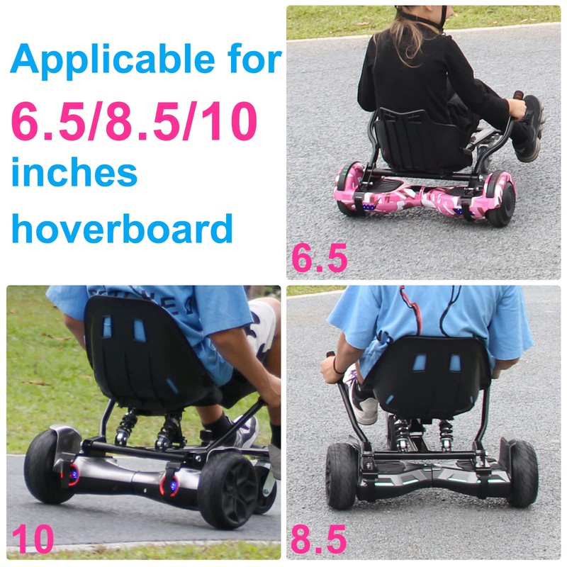 SISIGAD 4/6/8 Pack hoverboard straps for kart, Hoverboard Seat Attachment