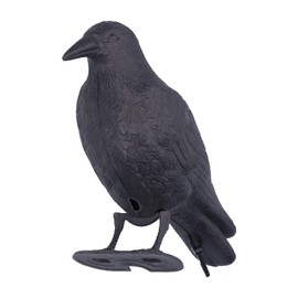 Simulation Plastic Crow Statue Hunting Cultures Protect Bait Decoys Tool for Outdoor Garden Decoration