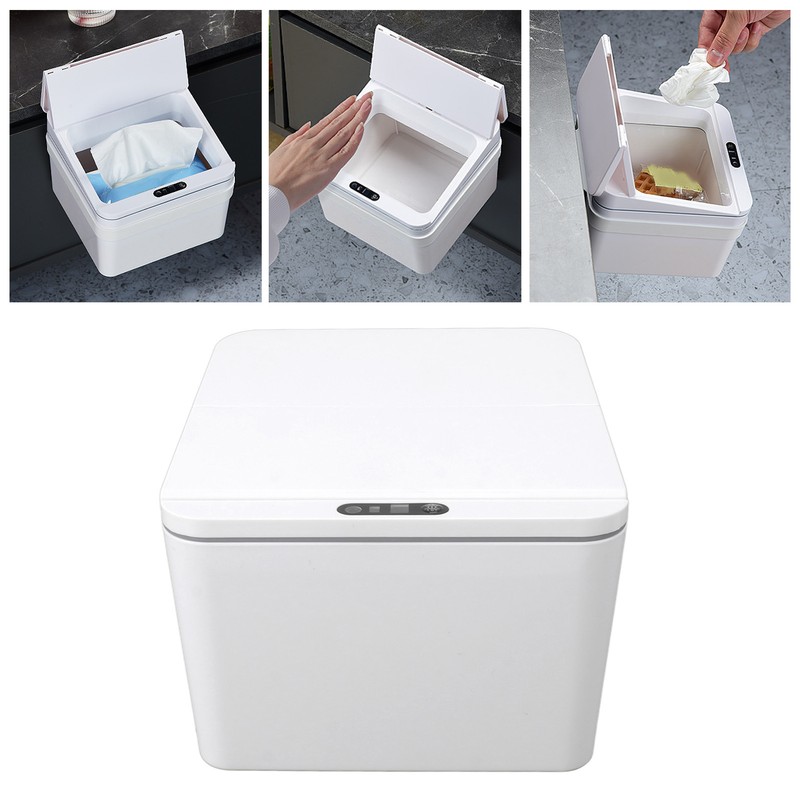 Automatic Garbage Can 4L Capacity USB Charging Folding Lids Automatic