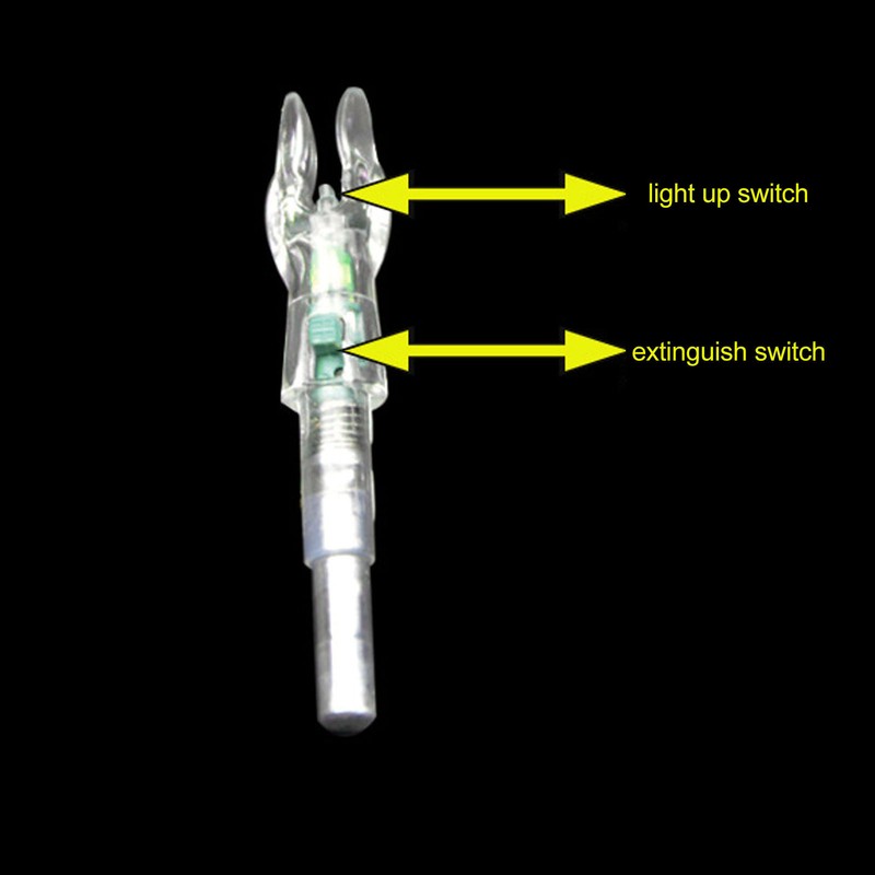 3PCS Archery Lighted Nocks Plastic Automatic with Switch 6.2mm Inner