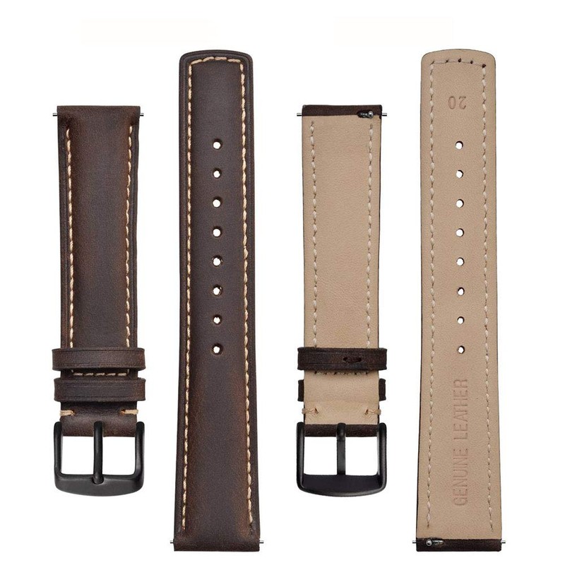 [BISONSTRAP] Leather Watch Band 14mm 16mm 18mm 19mm 20mm 21mm