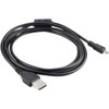 Black USB 2.0 A to 8-Pin Mini B Cable w/