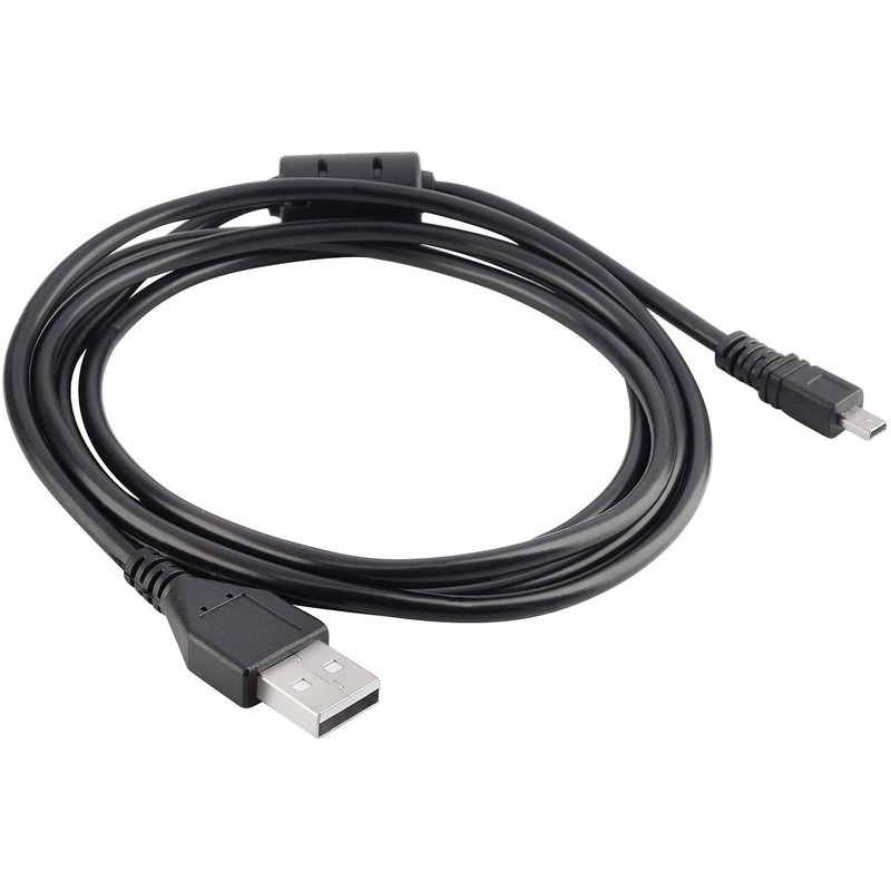 Black USB 2.0 A to 8-Pin Mini B Cable w/