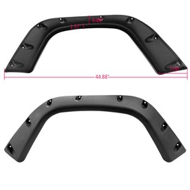 NEW 6Pcs Compatible For Jeep Wrangler TJ 6" Wide 97-06 Pocket Extended Fender Flares Kit Black