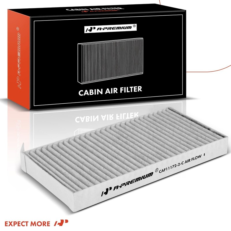 A-Premium - Filtro de aire de cabina de 2 piezas