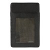 Genuine Leather Unisex Slim Magic Slim Bifold Minimalist Black Fashion