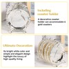 6 Piece Coasters with Holder, 4 Inch Rustic Gold Coaster