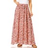 Pink Floral Maxi Skirts for Women Long Length Reg &
