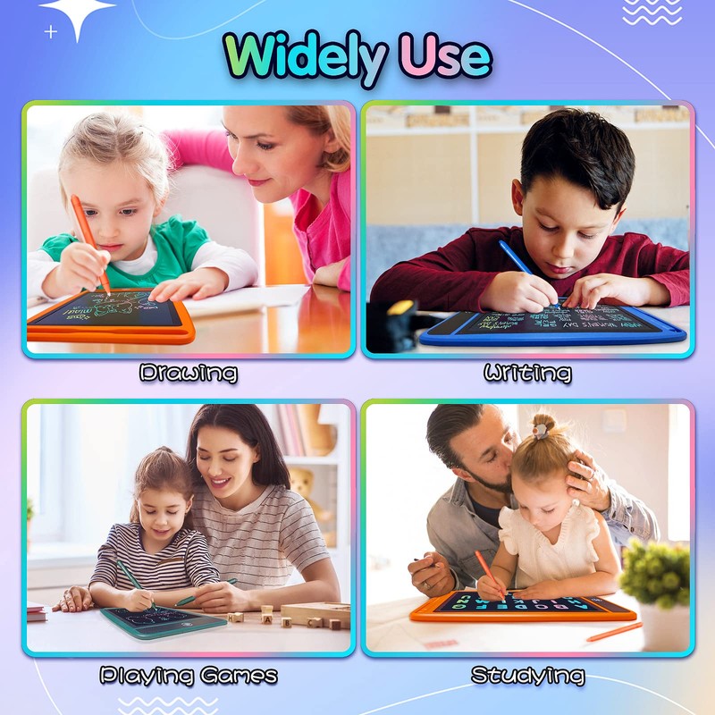 DJZZ 12 Pack 8.5 Inch LCD Writing Tablet, Colorful Drawing