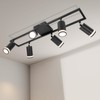 Ketom 6-Light Track Lighting Fixtures Ceiling, GU10 Black Led Ceiling