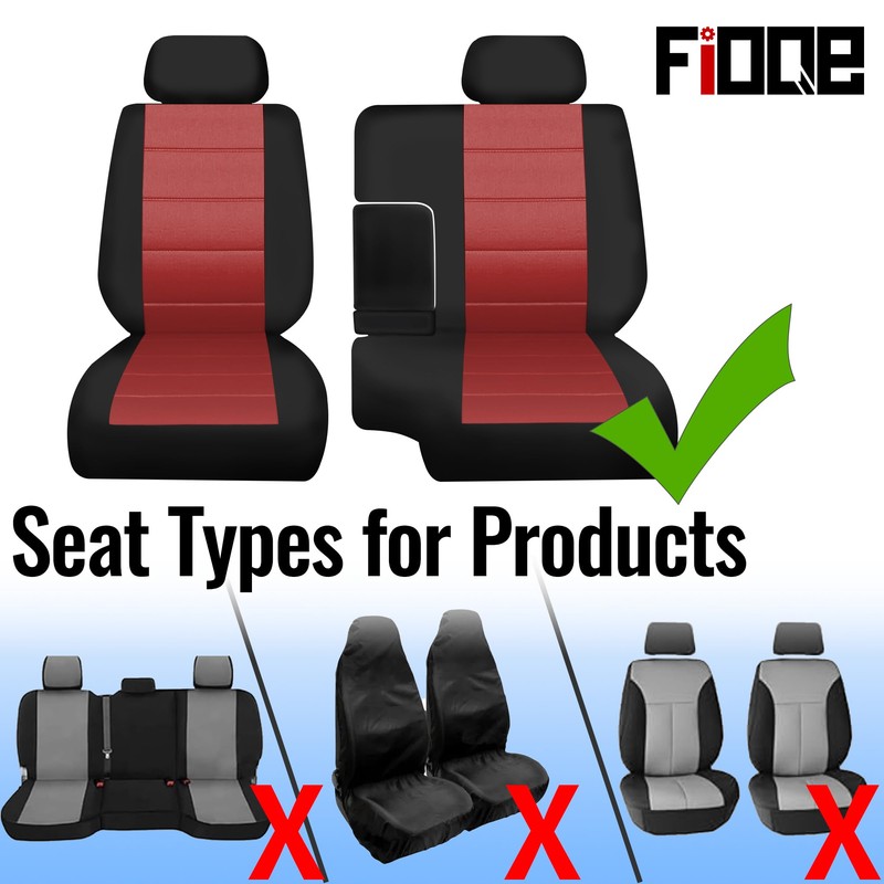 Fioqe Front 60/40 Bench Seat Covers for Toyota Tacoma 1995