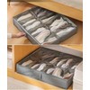 GJIE Under Bed Shoe Storage Organiser, Folding Under Bed Shoe