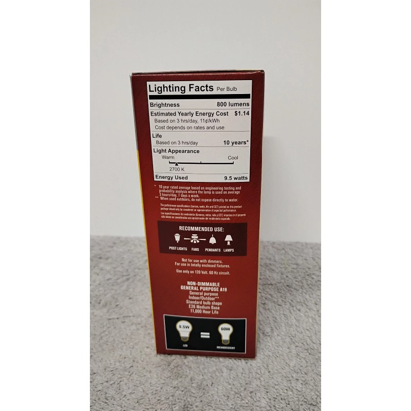 ACE 1 Pk NEW ACE 3565843 A19 BULBS 60 W