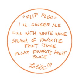 Lolita Love My Wine Glass, Flip Flops