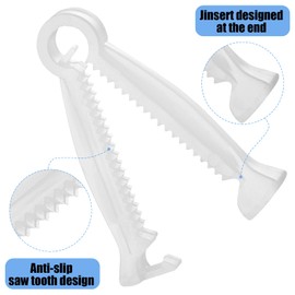 100 Pieces White Umbilical Cord Clamps and 1 Hemostatic Forcep, Disposable Umbilical Cord Clips Whelping Kit for Veterinary, Home Birth, Obstetrical Kit, Midwife Emergency Birth Supply